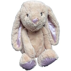 18" Plush Animal Adventure Bunny 2015 Tan Brown Pink Satin Floppy Target Rabbit